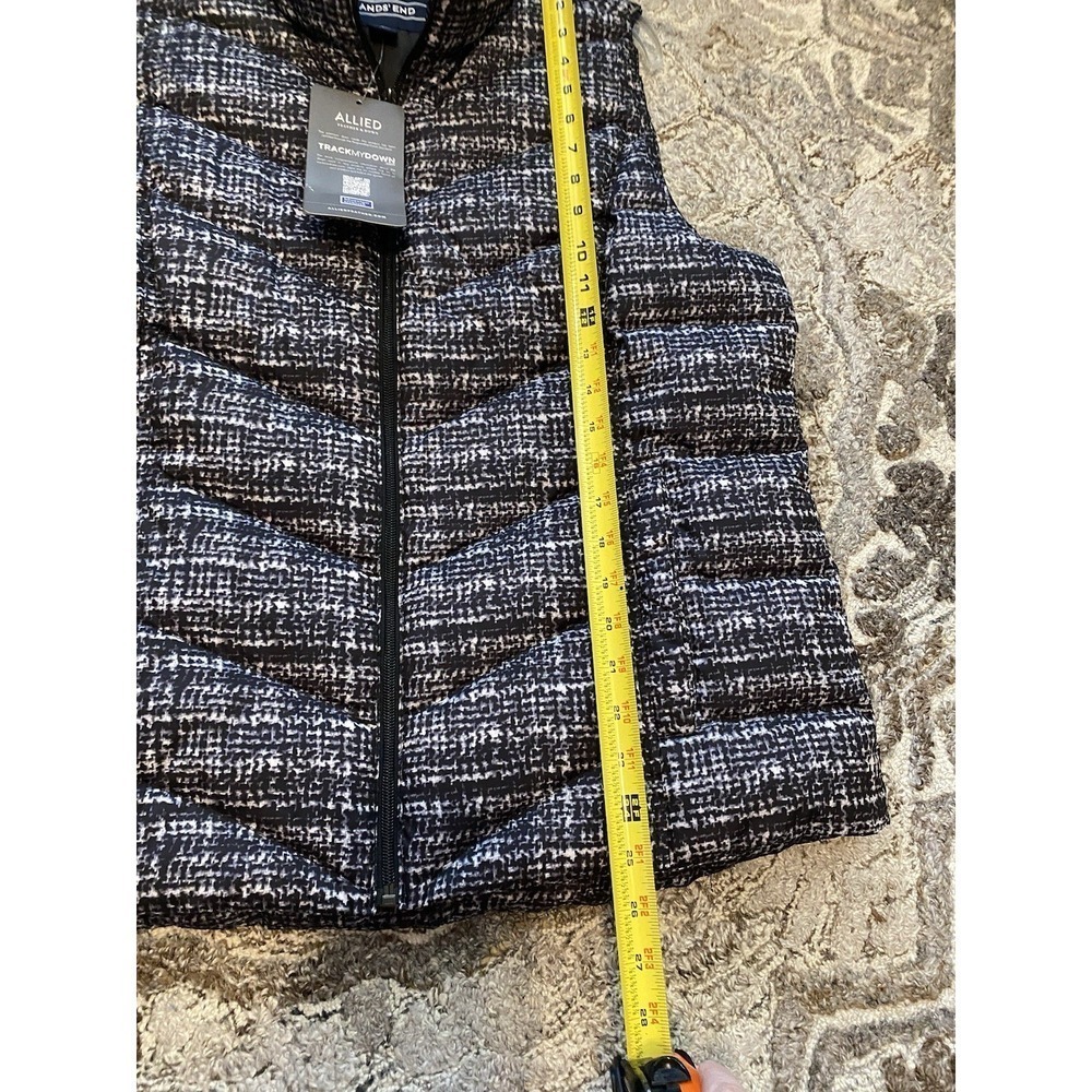 Lands' End NEW Women's HyperDry 600 Down Puffer Vest Black Gray L 14-16 - Picture 7 of 7